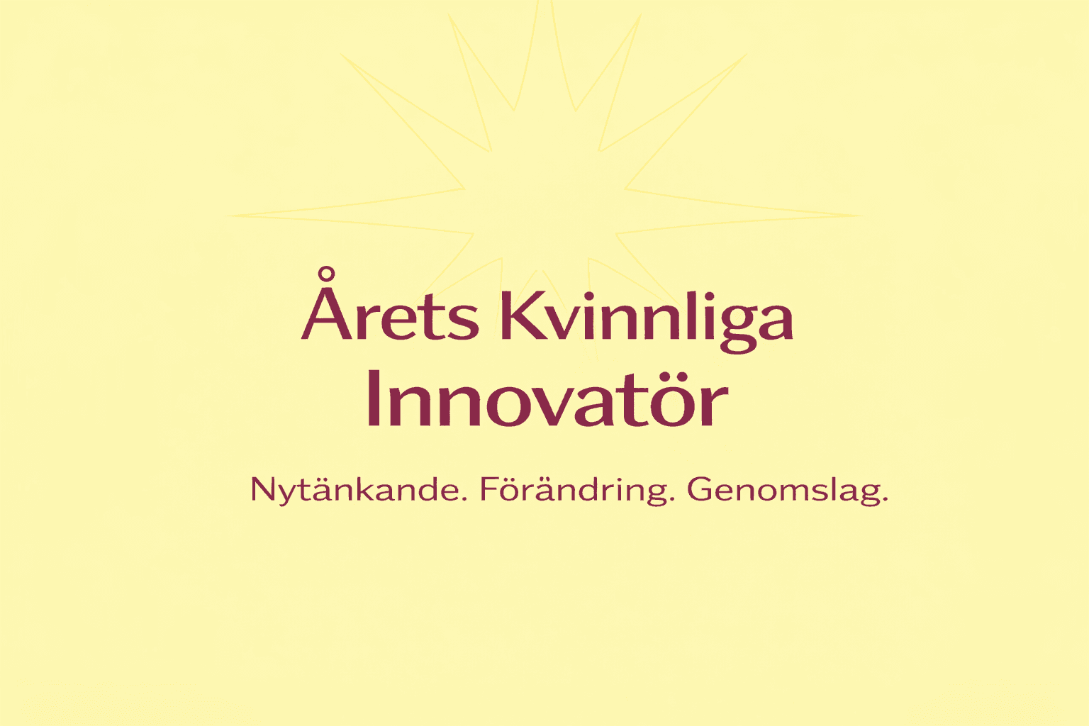 Årets Kvinnliga Innovatör
