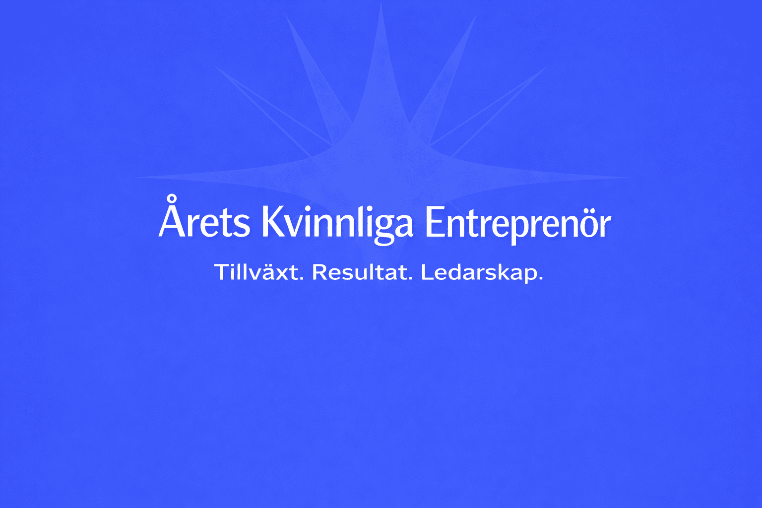 Årets Kvinnliga Entreprenör